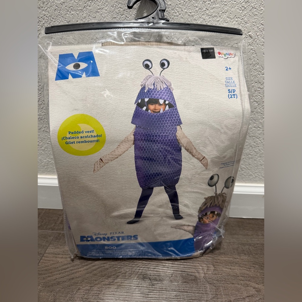 Boo Monsters, Inc - Toddler Costume - Monster Pixar Disney Child - New 2T
